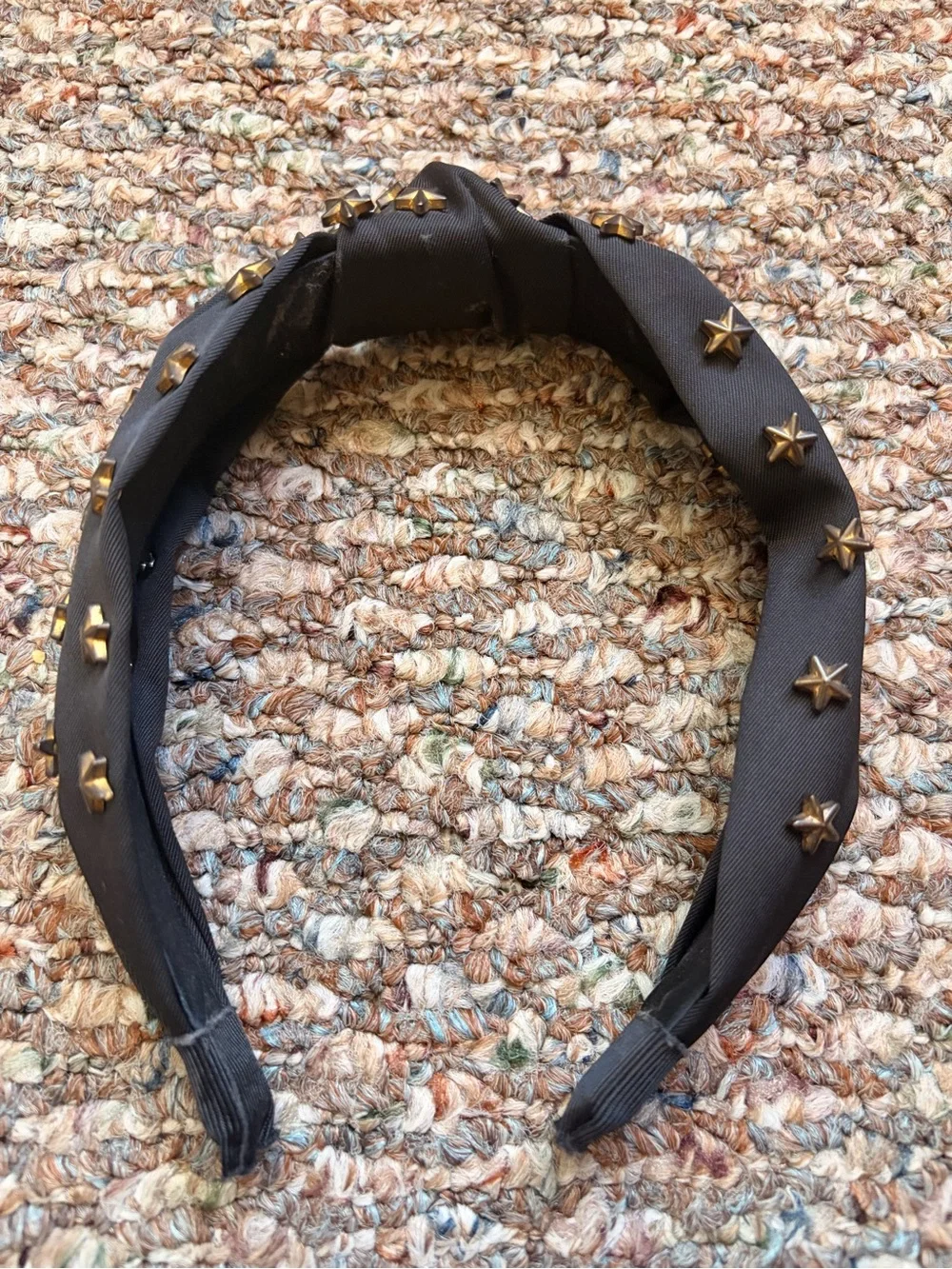 Studded Star Black Headband - Women Accessories